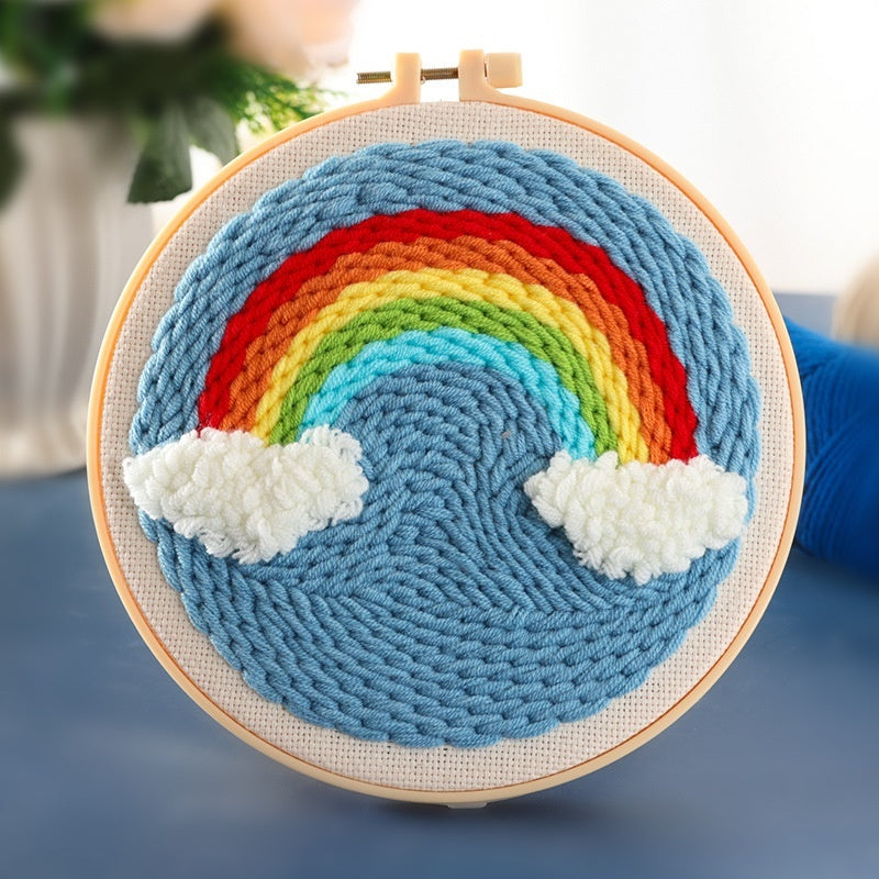 Handmade Embroidery Material Package Needle Children Beginners Stamp String Art Decoration