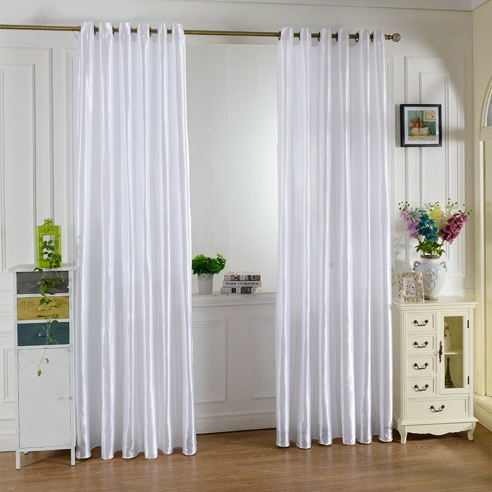 Korean Style Door Window Curtain Blackout Drape Bathroom Livling room Decor White