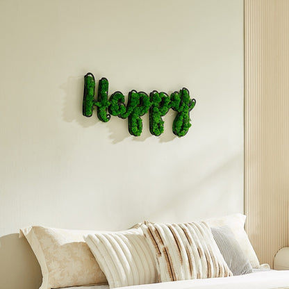 HAPPY Letter Art Moss Wall Decorations