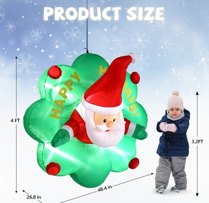 Large Blow Up Hanging Inflatable Decoration With Built-in LED Lights For Window Decor Holiday Party Front Yard Lawn Garden