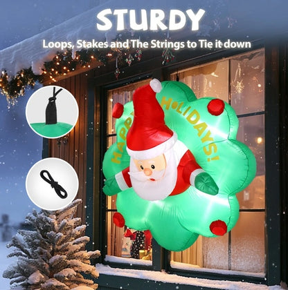 Large Blow Up Hanging Inflatable Decoration With Built-in LED Lights For Window Decor Holiday Party Front Yard Lawn Garden