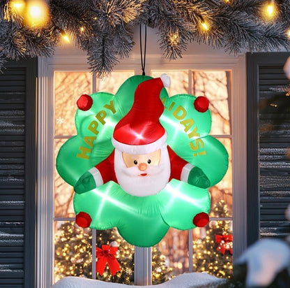 Large Blow Up Hanging Inflatable Decoration With Built-in LED Lights For Window Decor Holiday Party Front Yard Lawn Garden