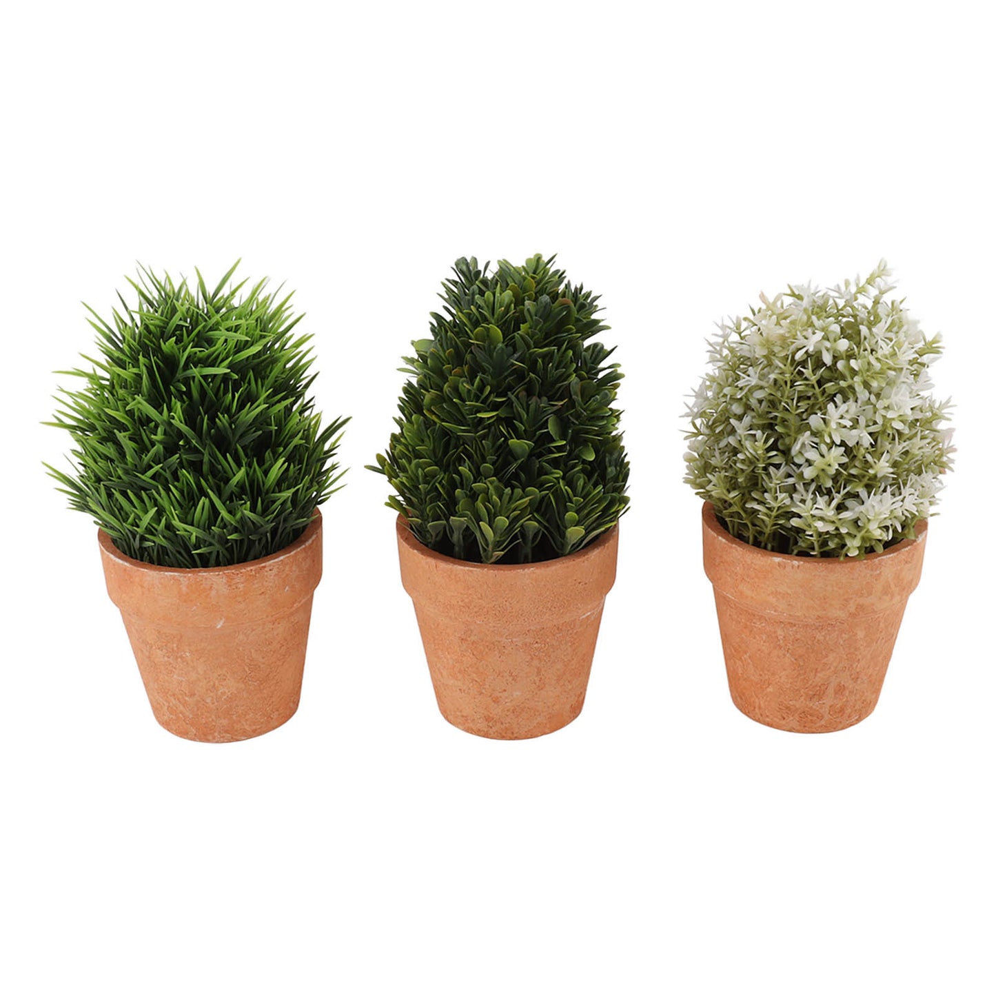 3PCS Artificial Potted Plants Set Plastic Indoor Small Fake Greenery Potted Plants for Home Bathroom Living Room Bedroom Office Desk Bookshelf Decor