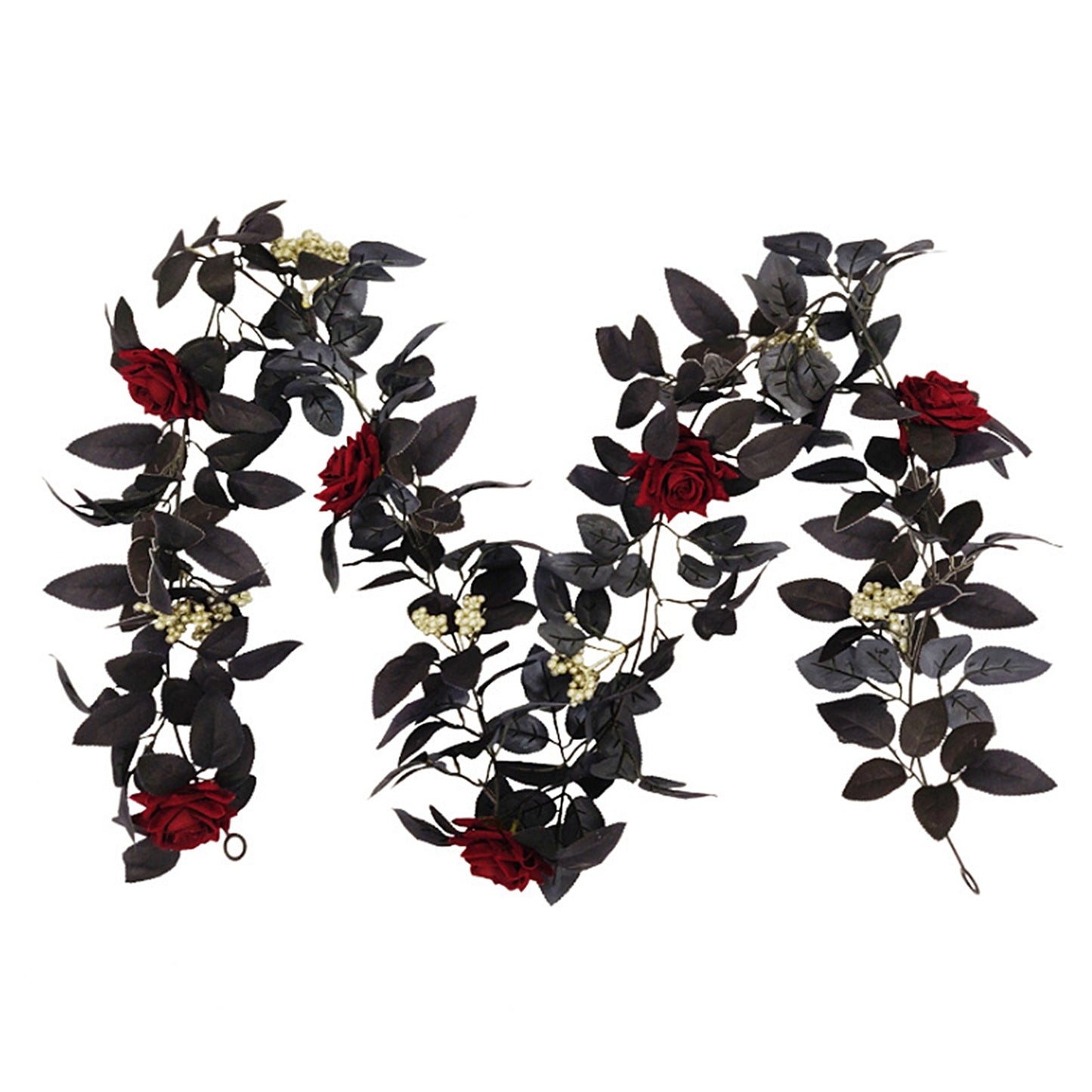 Artificial Rose Vine Decorative Hanging Flower Garland for Halloween Festival Decor 180cm