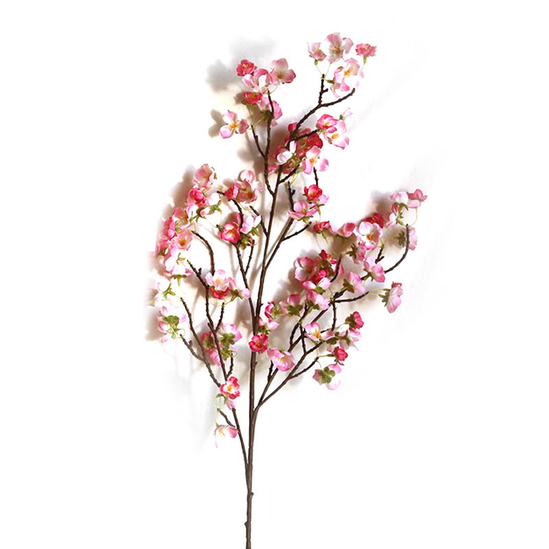 Artificial Cherry Blossom 4 Branches Decorative Lifelike Cherry Blossom Branches Decor 97cm Dark Pink