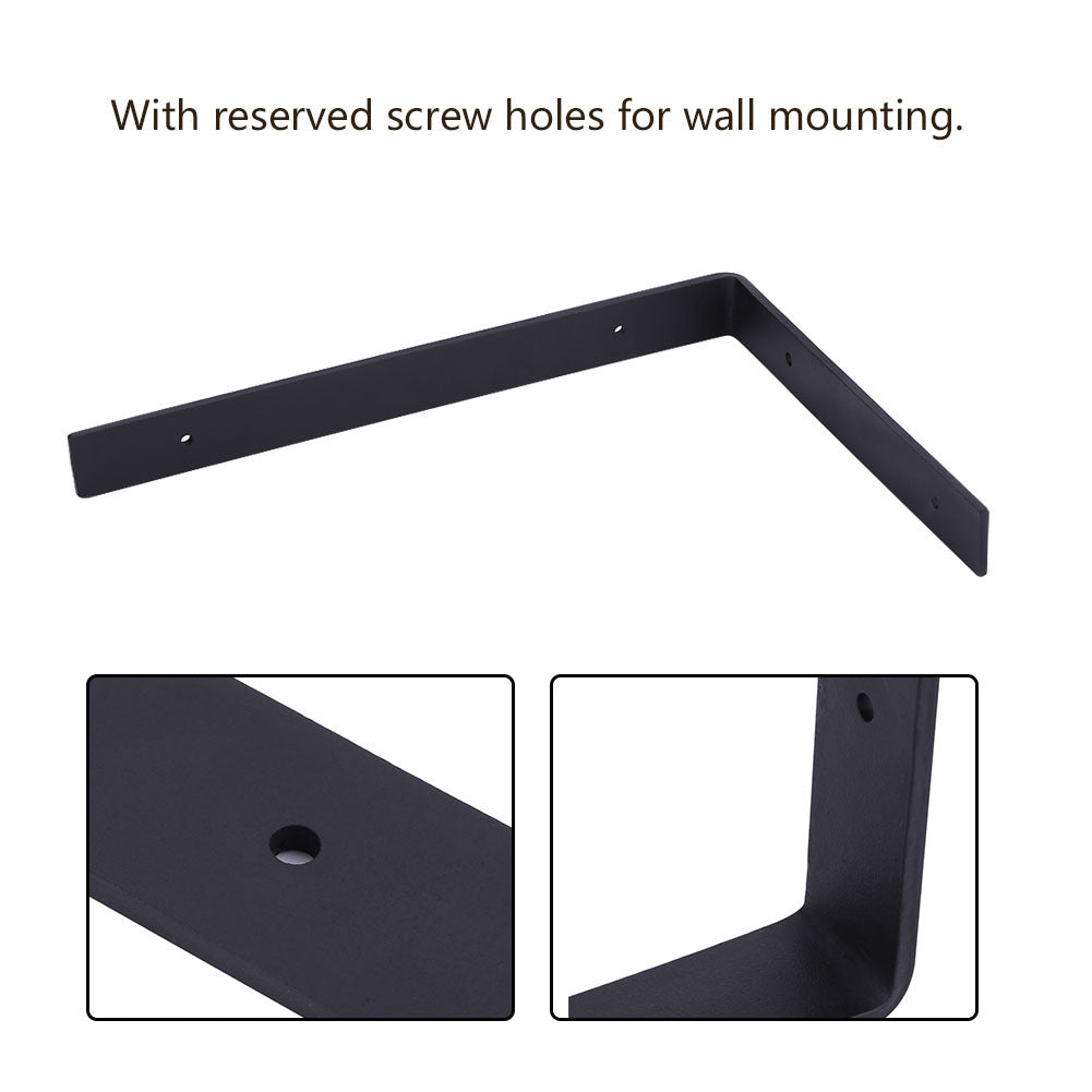 1 Pair Iron Heavy Duty Shelf Wall Brackets for Wooden Storage Organizer Shelves DIY Home Decor