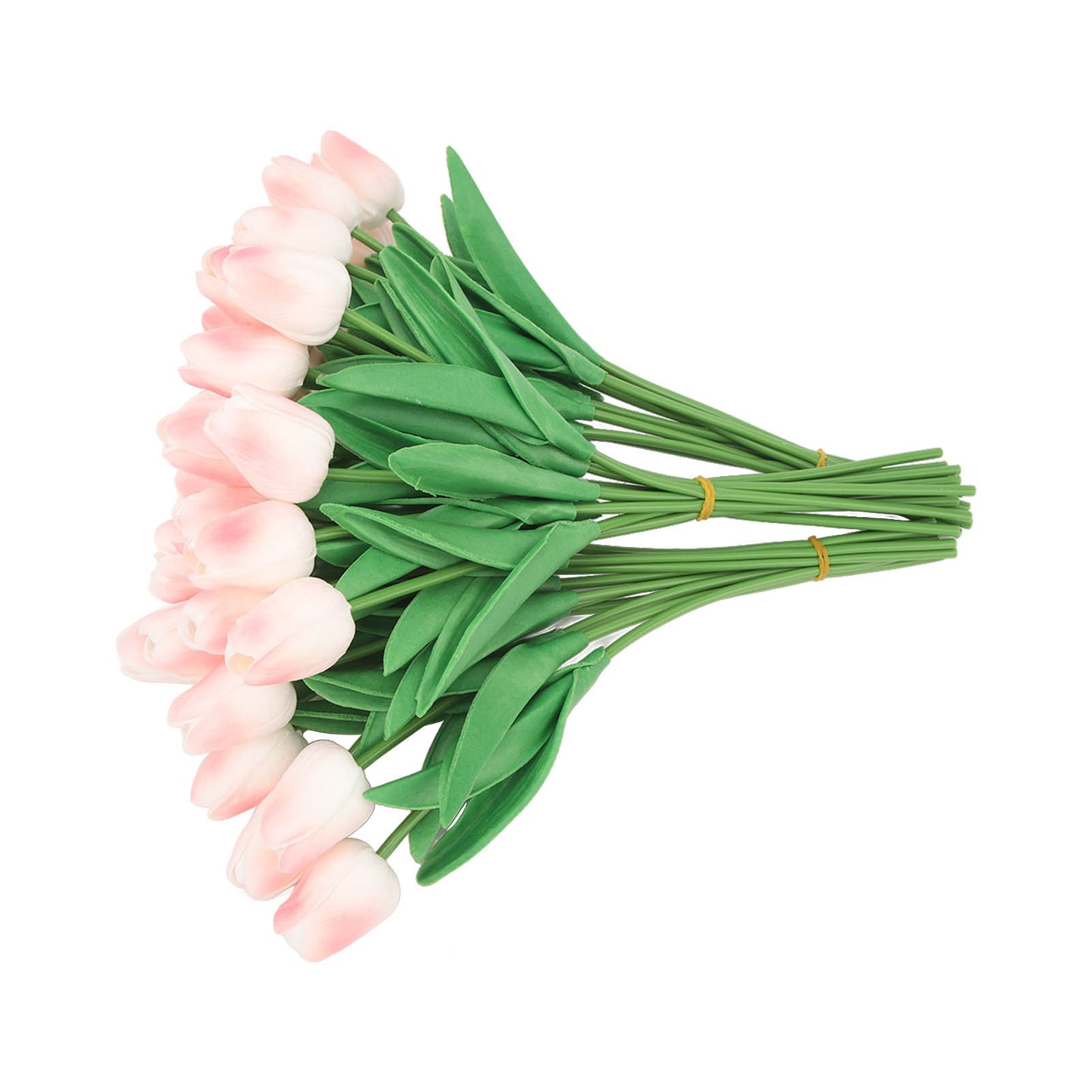 30pcs Artificial Tulips Flowers Innovative Simulation Hand Crafted PU Fake Tulips for Home Wedding Party Decor Peach Pink