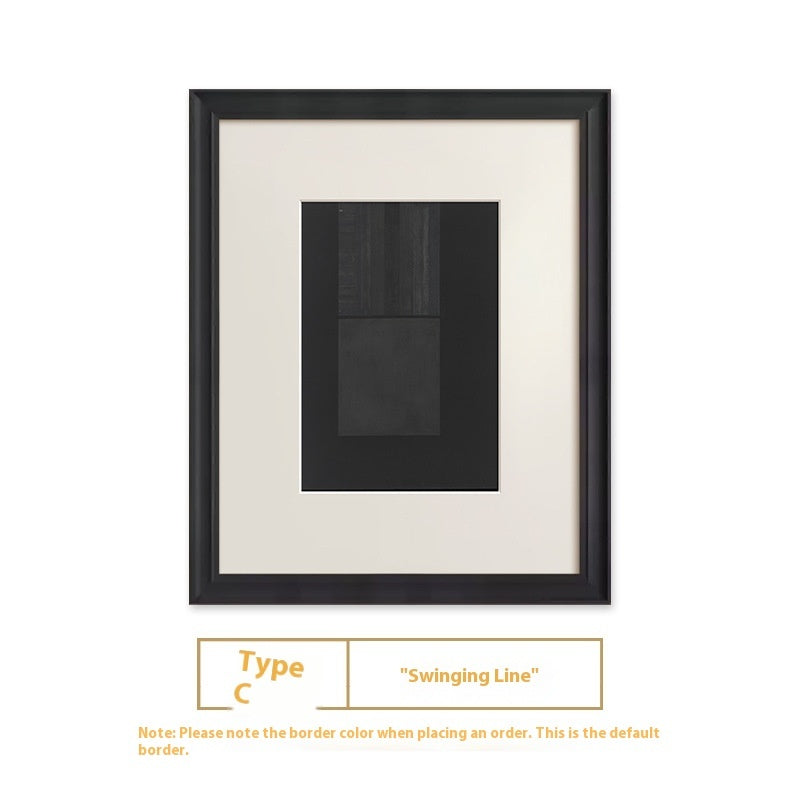 Black And White Lines High-end Abstract Paintingfor Hanging Retro Decorative Painting