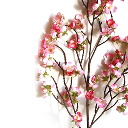 Artificial Cherry Blossom 4 Branches Decorative Lifelike Cherry Blossom Branches Decor 97cm Dark Pink