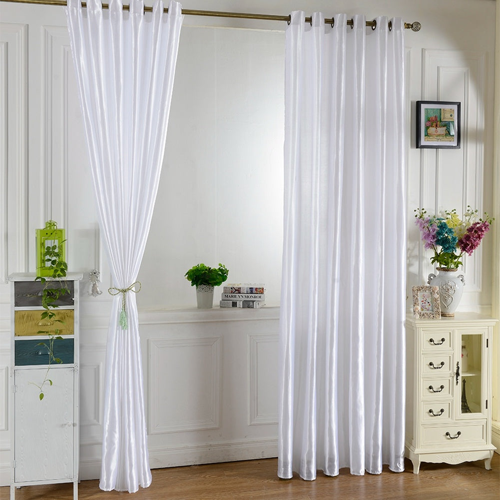 Korean Style Door Window Curtain Blackout Drape Bathroom Livling room Decor White