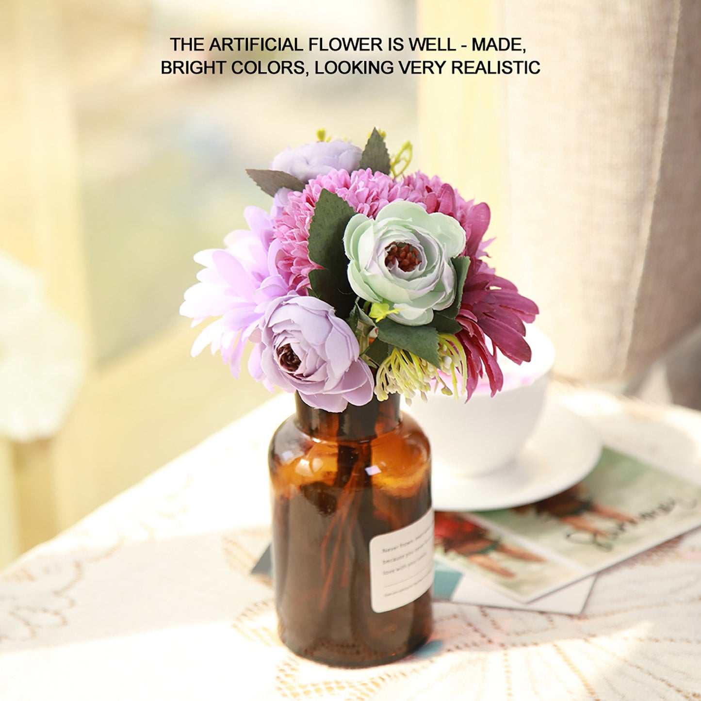 Artificial Silk Flower Bouquet Home Floral Wedding Party Garden Decor