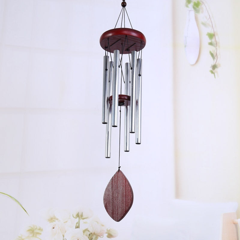 Classic Solid Wood Metal Multi-tube Wind Chimes Home Decoration