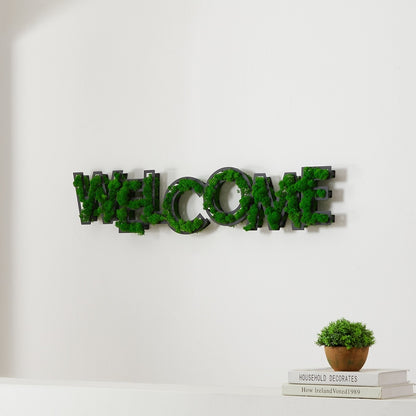 WELCOME Letter Art Moss Wall Decorations