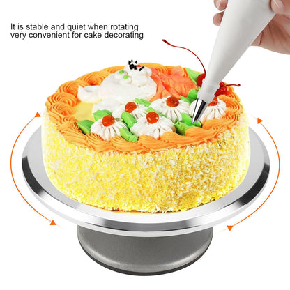 12inch Aluminum Cake Turntable Rotating Revolving Decorating Stand Pastry Baking Decor Tool