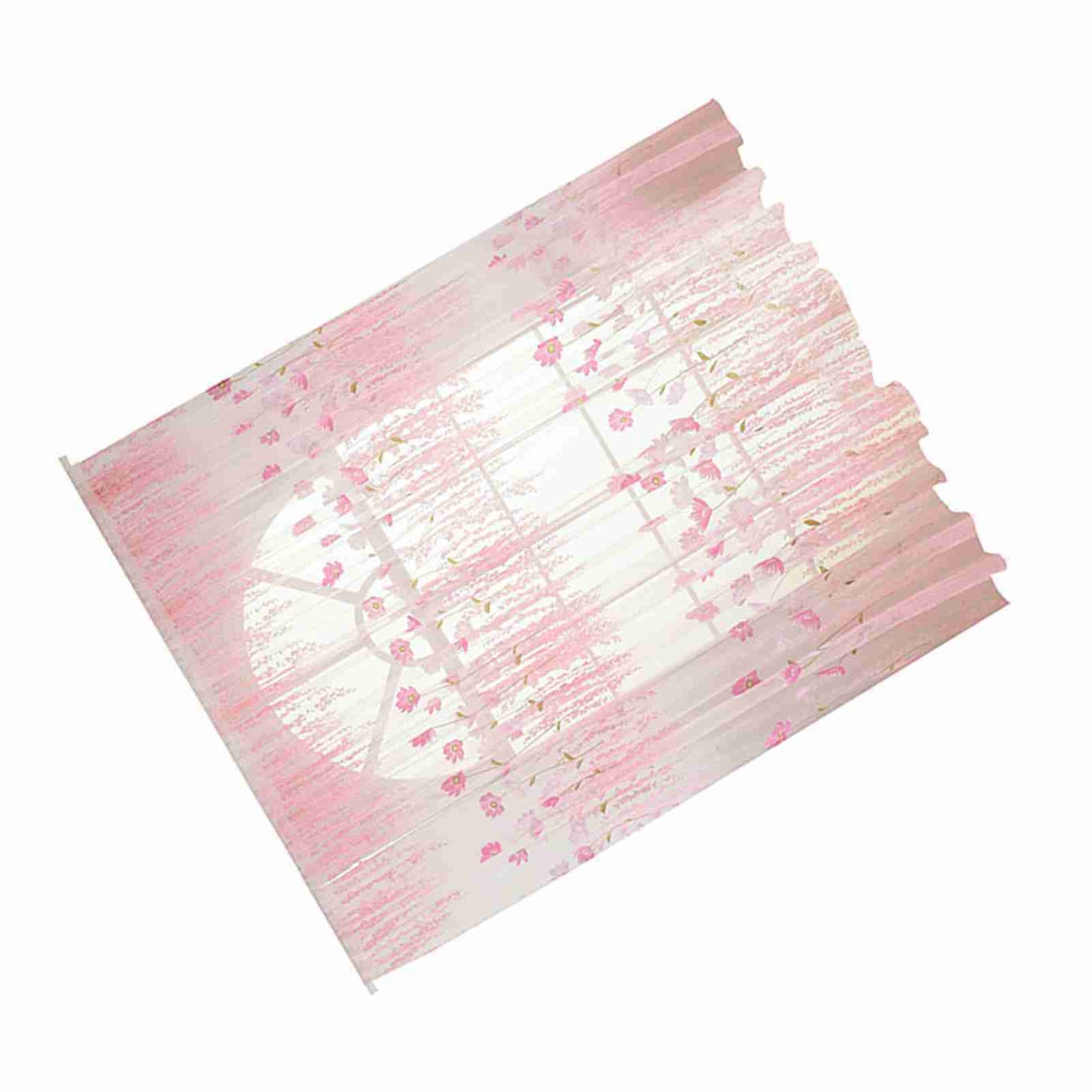 Polyester Floral Pattern Window Tulle Voile Curtain Bedroom Living Room Decor (Pink)