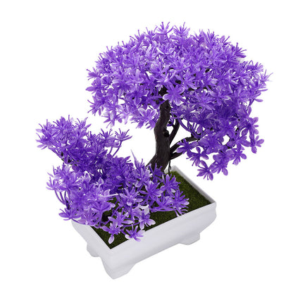 Artificial Bonsai Fake Blossom Flower Potted Plant Home Office Decor