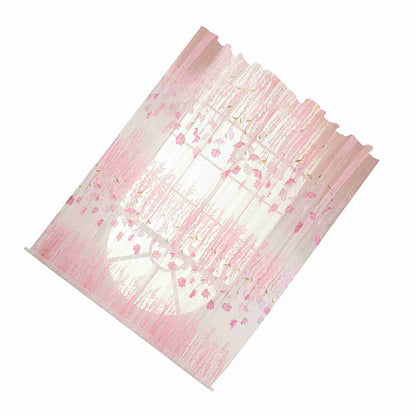 Polyester Floral Pattern Window Tulle Voile Curtain Bedroom Living Room Decor (Pink)