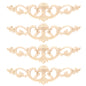 4Pcs Unpainted Wood Carved Applique Beautiful Carving Decal Garden Fence Furniture Decor 30x8cm