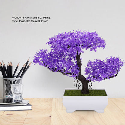 Artificial Bonsai Fake Blossom Flower Potted Plant Home Office Decor