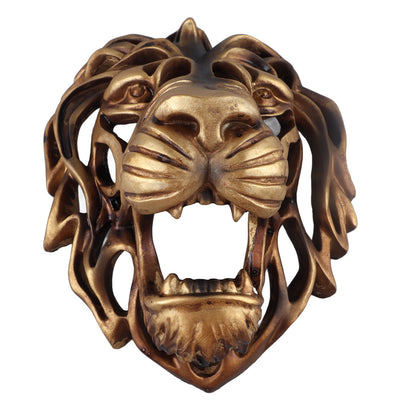 Lion Head Art Wall Decor Resin Vivid Lion Head Wall Mounted Art Sculpture for Living Room