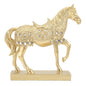 Golden Horse Decor Animal Art Horse Figurine and Statue Ornament for Home Office