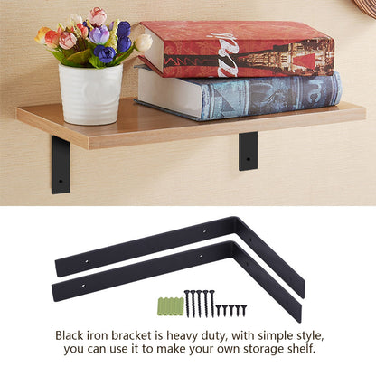 1 Pair Iron Heavy Duty Shelf Wall Brackets for Wooden Storage Organizer Shelves DIY Home Decor