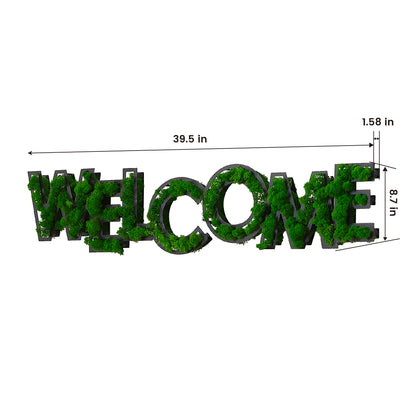 WELCOME Letter Art Moss Wall Decorations