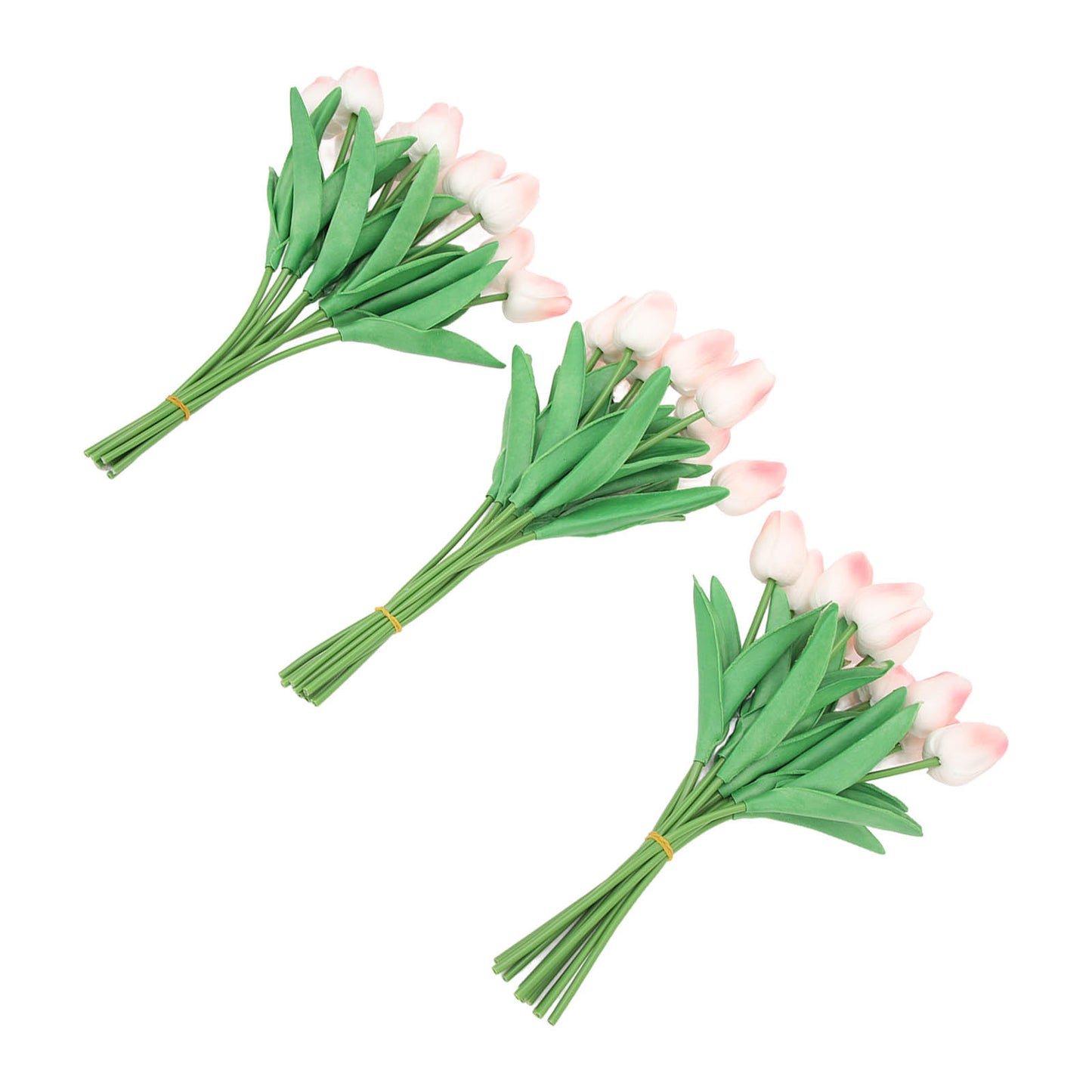 30pcs Artificial Tulips Flowers Innovative Simulation Hand Crafted PU Fake Tulips for Home Wedding Party Decor Peach Pink