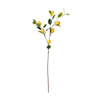 Artificial Lemon Branch Decorations High Simulation Vivid Lemon Farmhouse Style Home Decor for Living Room