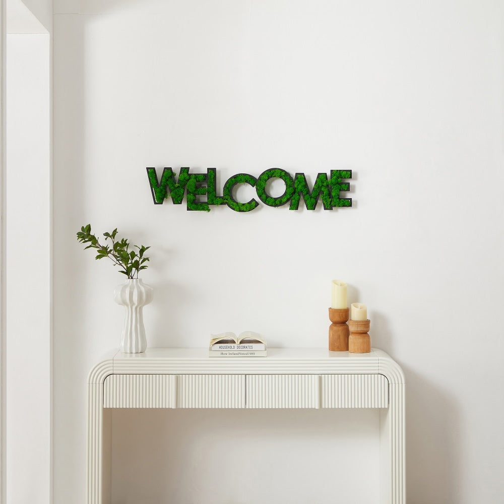 WELCOME Letter Art Moss Wall Decorations