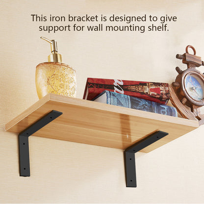 1 Pair Iron Heavy Duty Shelf Wall Brackets for Wooden Storage Organizer Shelves DIY Home Decor